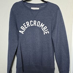 Abercrombie & Fitch Men's Navy Crewneck Sweater